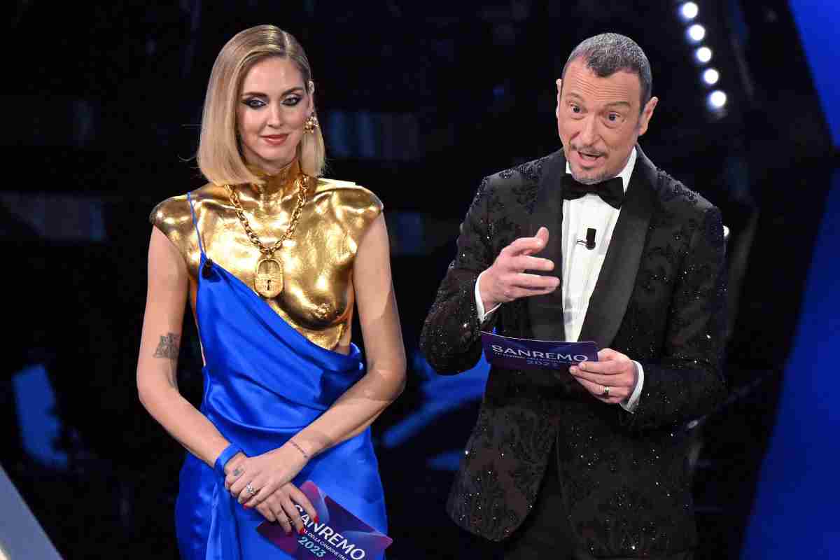 Amadeus e Ferragni a Sanremo