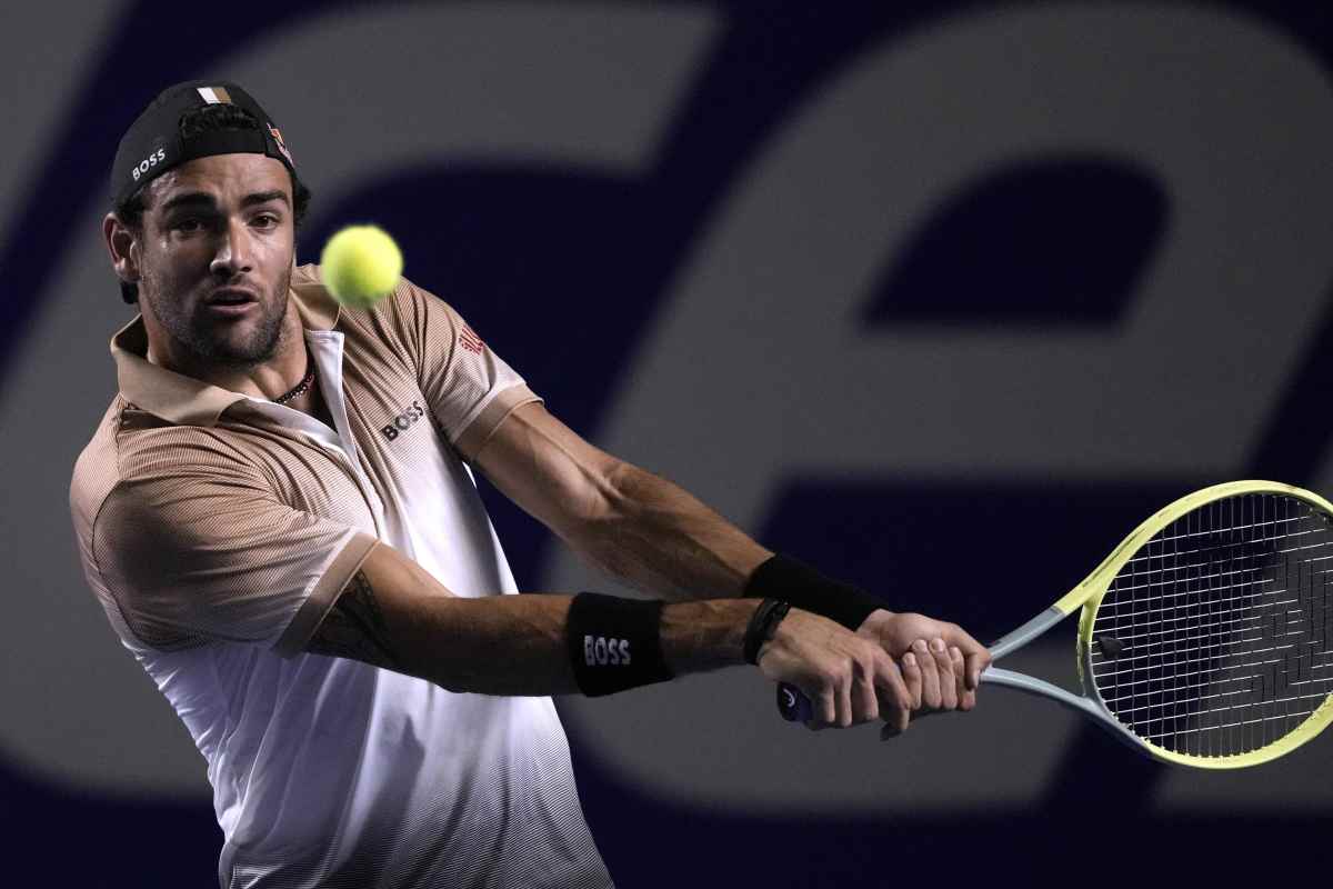 Berrettini in azione 