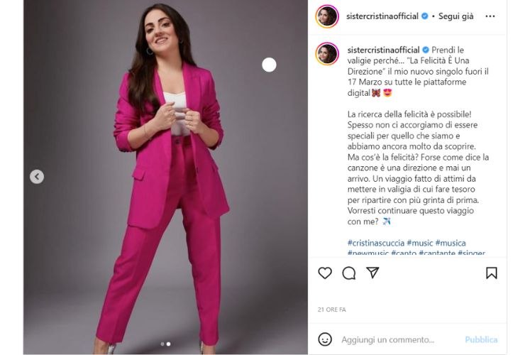 Cristina Scuccia nuovo singolo