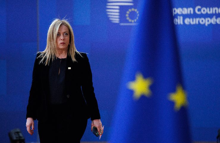 Giorgia Meloni al consiglio Ue