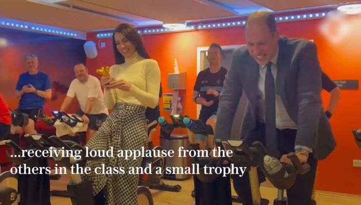 Kate e William si sfidano ad una gara di spinning