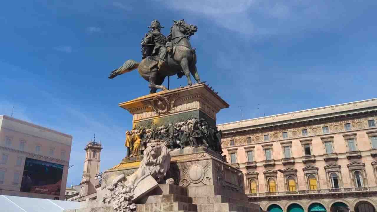La statua di Vittorio Emanuele II