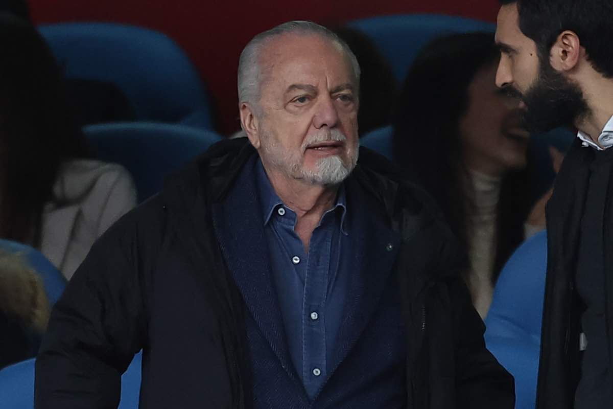 De Laurentiis in tribuna al Maradona