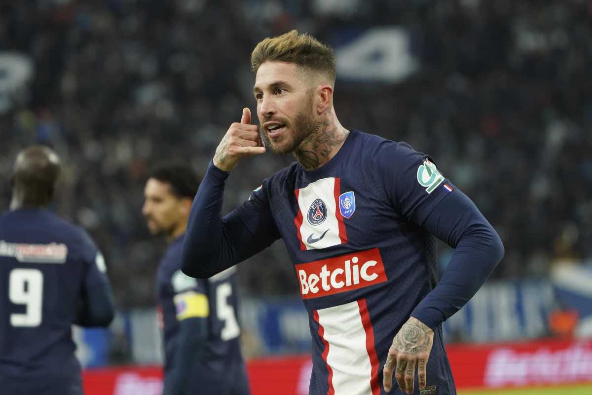 Sergio Ramos con la maglia del Psg