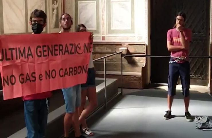 Una protesta di Ultima Generazione