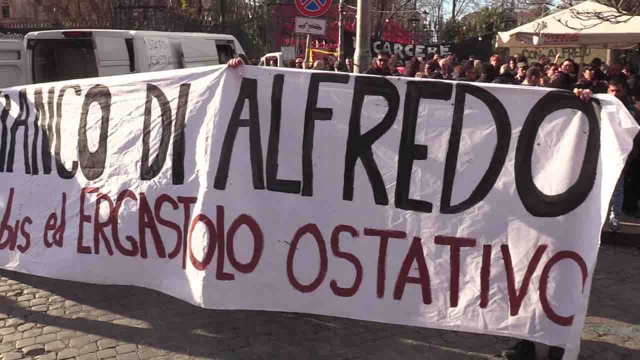 Manifestazione per Cospito