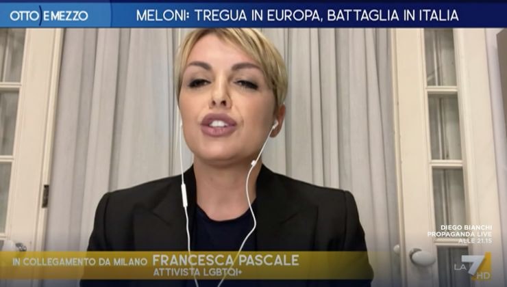 francesca pascale a otto e mezzo