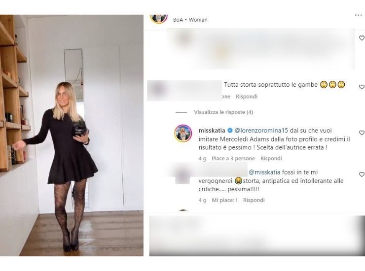 katia pedrotti critiche sui social