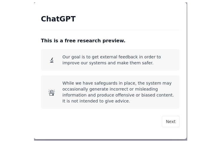 Il log in di ChatGPT