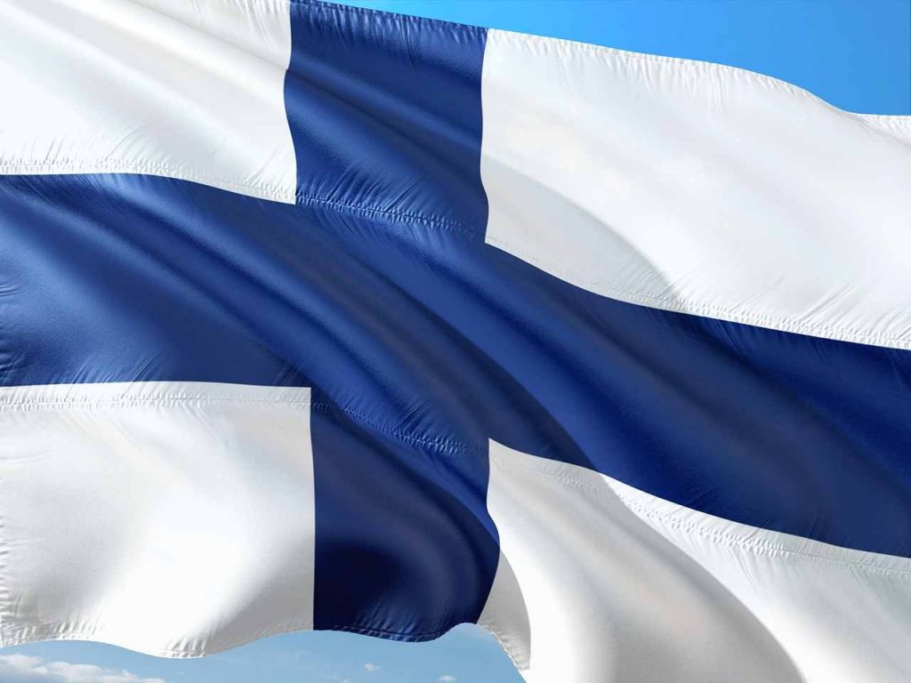 La bandiera della Finlandia