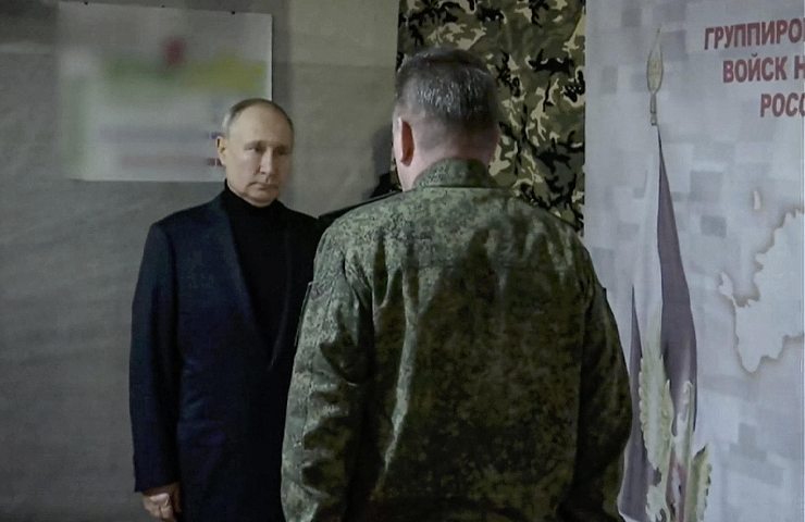 La vista di Putin nella Repubblica popolare di Luhansk