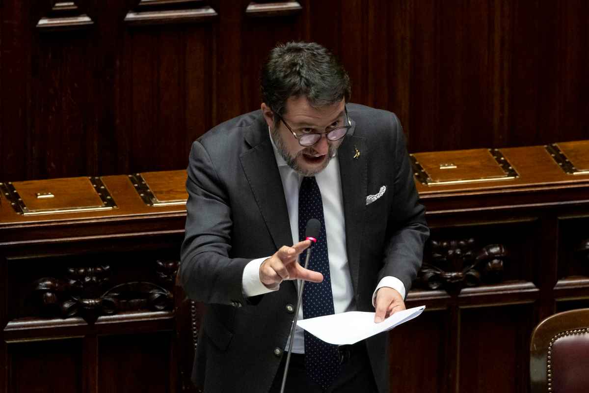 Salvini in Parlamento 