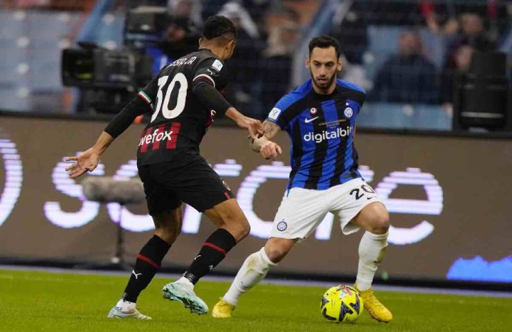 Derby Milan-Inter, Calhanoglu affronta Messias