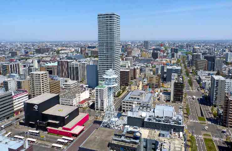 Città del Giappone vista dall'alto