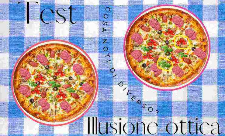 illusione ottica differenza tra le due pizze