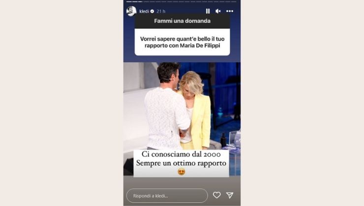 kledi kadiu maria de filippi rapporto