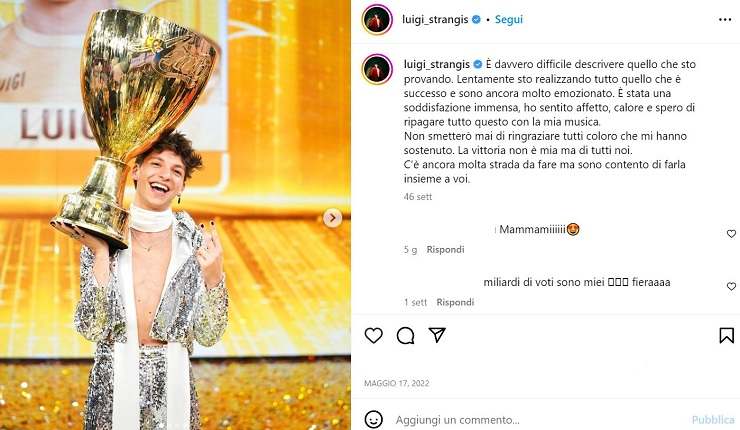 Luigi Strangis “il momento più bello ad Amici è...”