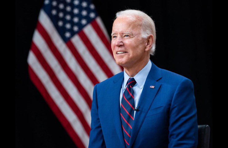 Il Presidente degli USA Joe Biden durante una convention