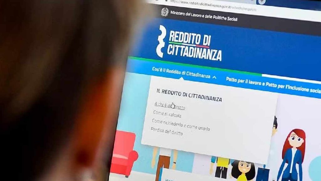 Sito web del Reddito di Cittadinanza