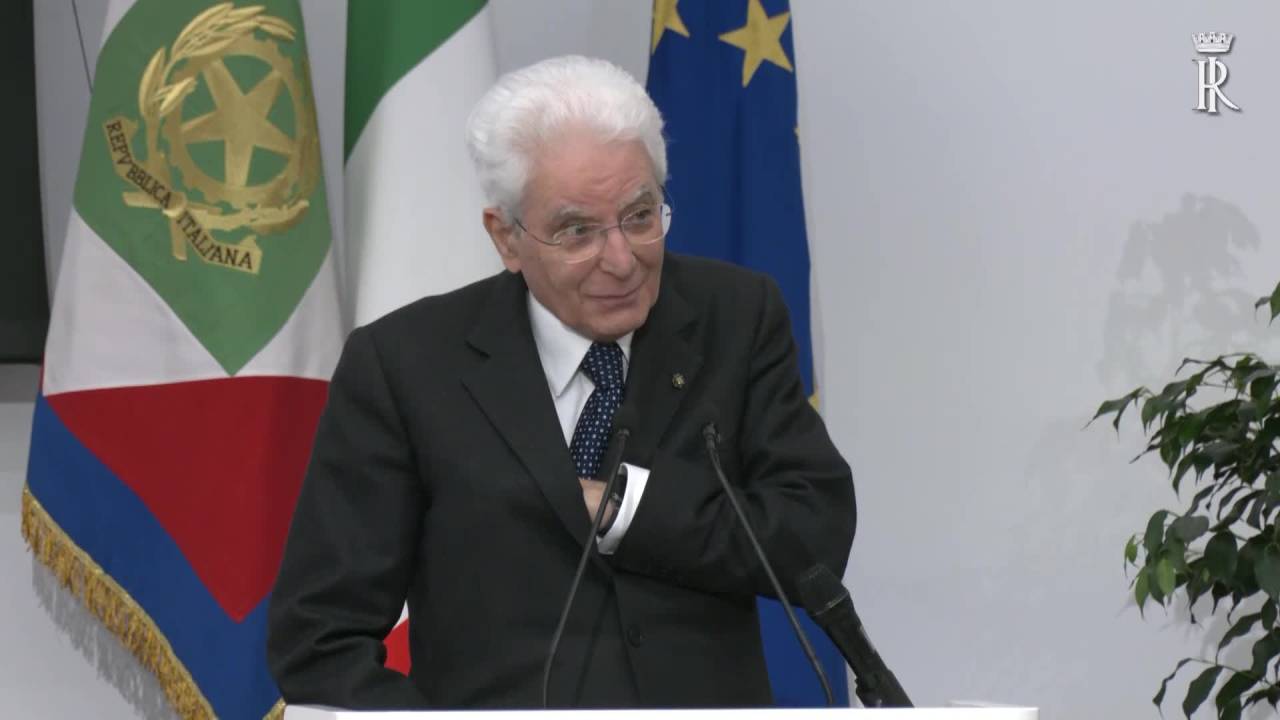 Il Presidente della Repubblica Italiana Sergio Mattarella