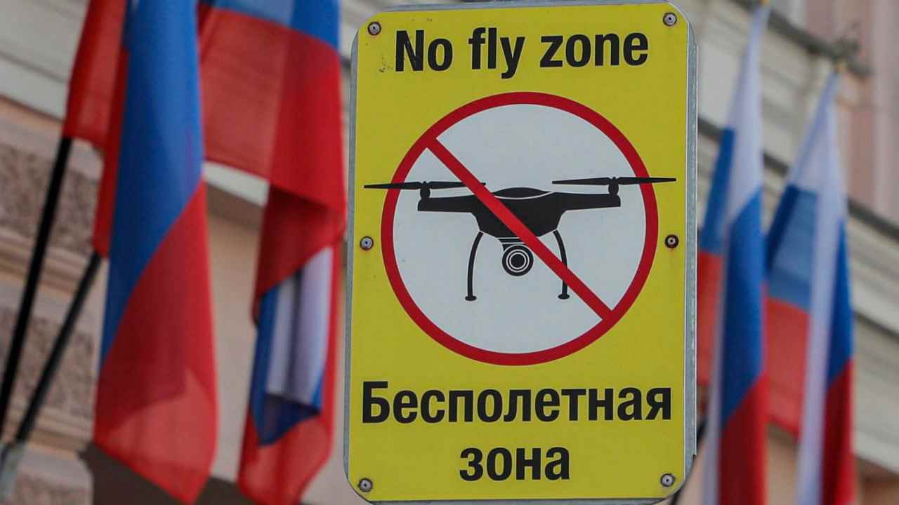 Cartello no fly zone per droni in Russia