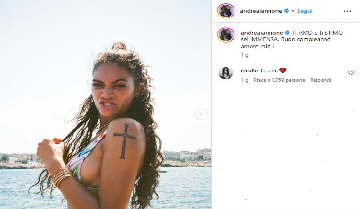 Elodie- la dedica di Iannone