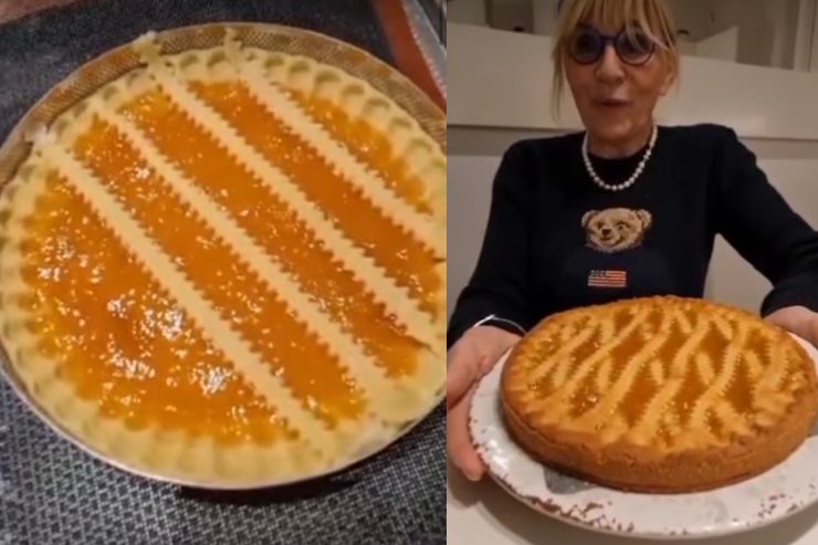 Gemma, la ricetta della crostata di pesche