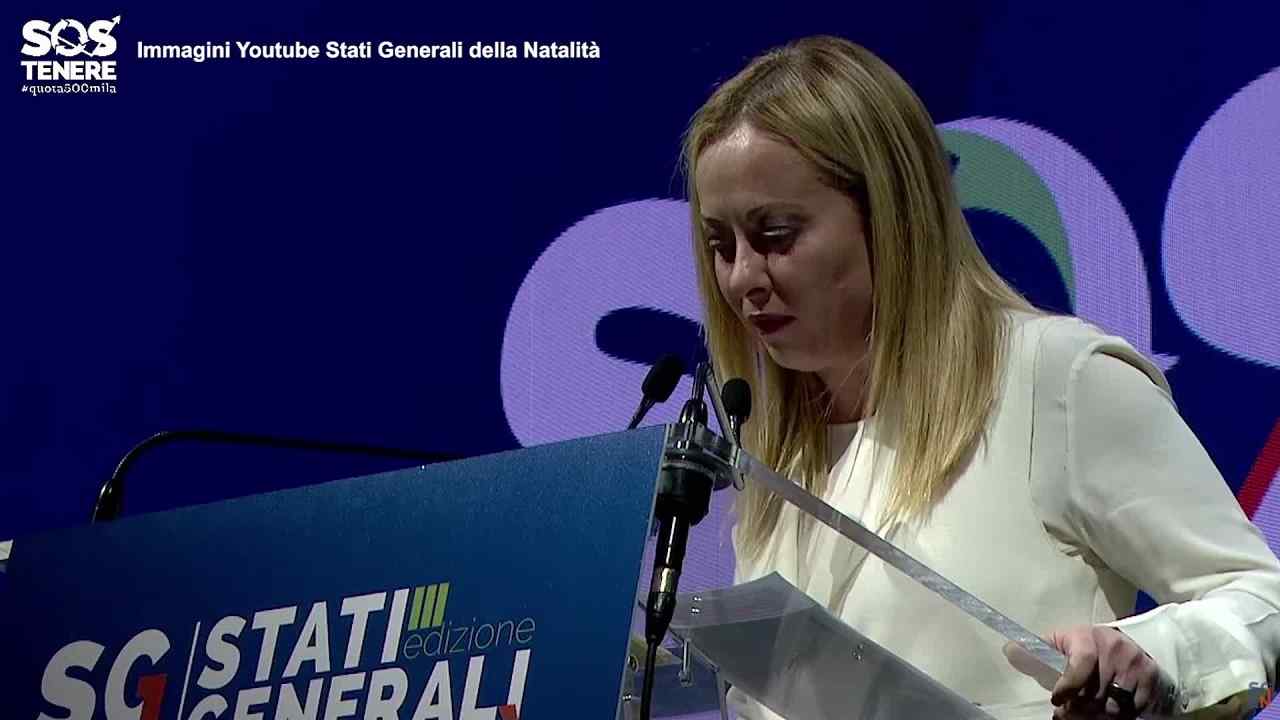 Giorgia Meloni agli stati generali della natalità