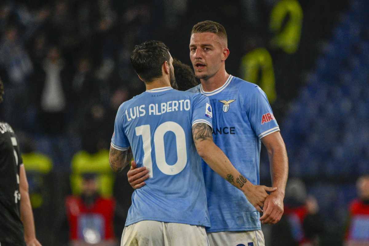 Luis Alberto e Milinkovic-Savic all'Olimpico