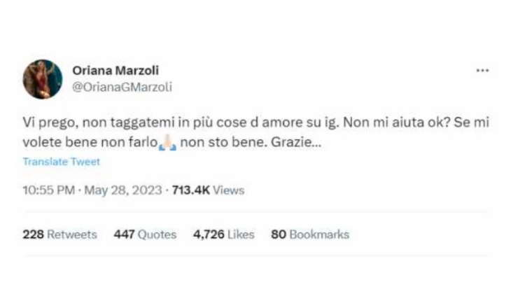 Oriana Marzoli social