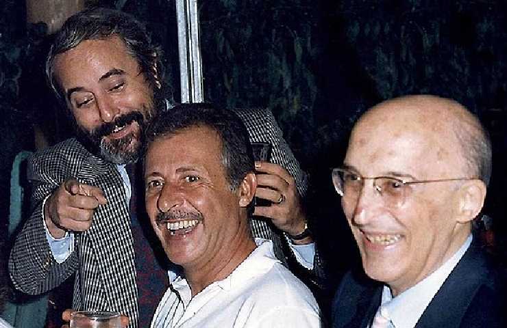 Da sinistra verso destra: Giovanni Falcone, Paolo Borsellino e Antonino Caponnetto
