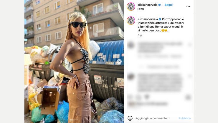 clizia incorvaia instagram, commento eleonora giorgi