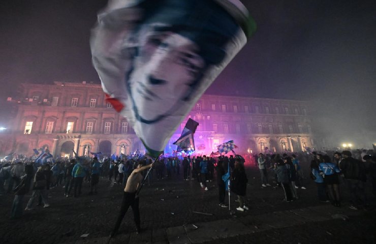 Festa per vittoria scudetto Napoli