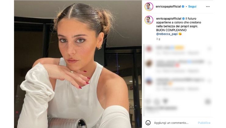 rebecca papi chi è la figlia di enrico