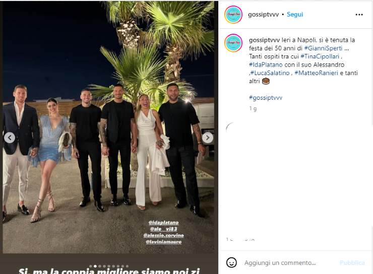 Gianni Sperti invitati festa