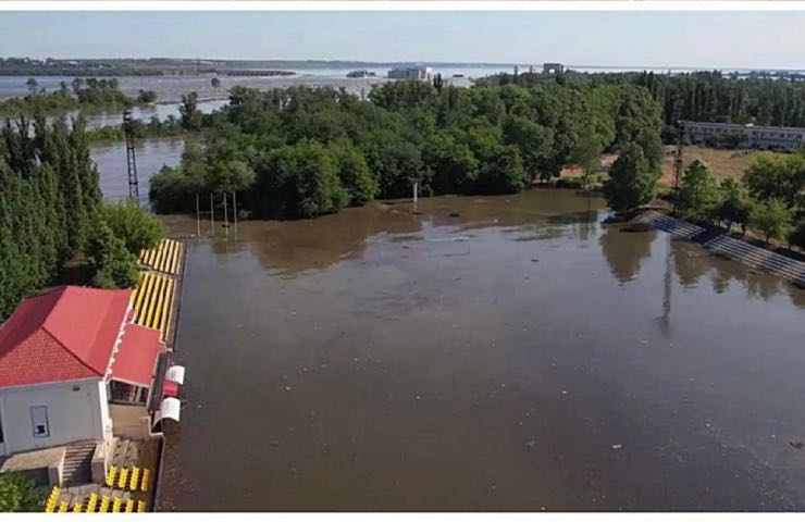 Allagamenti in seguito alla distruzione della diga Kakhovka