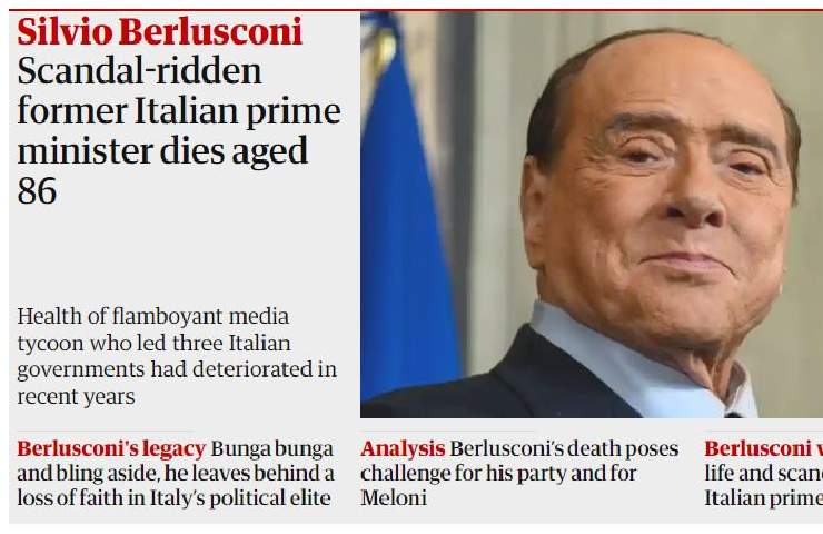 Silvio Berlusconi giornali stranieri