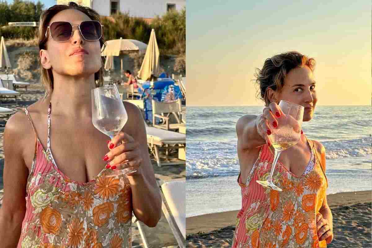 Barbara D'Urso con occhiali da sole