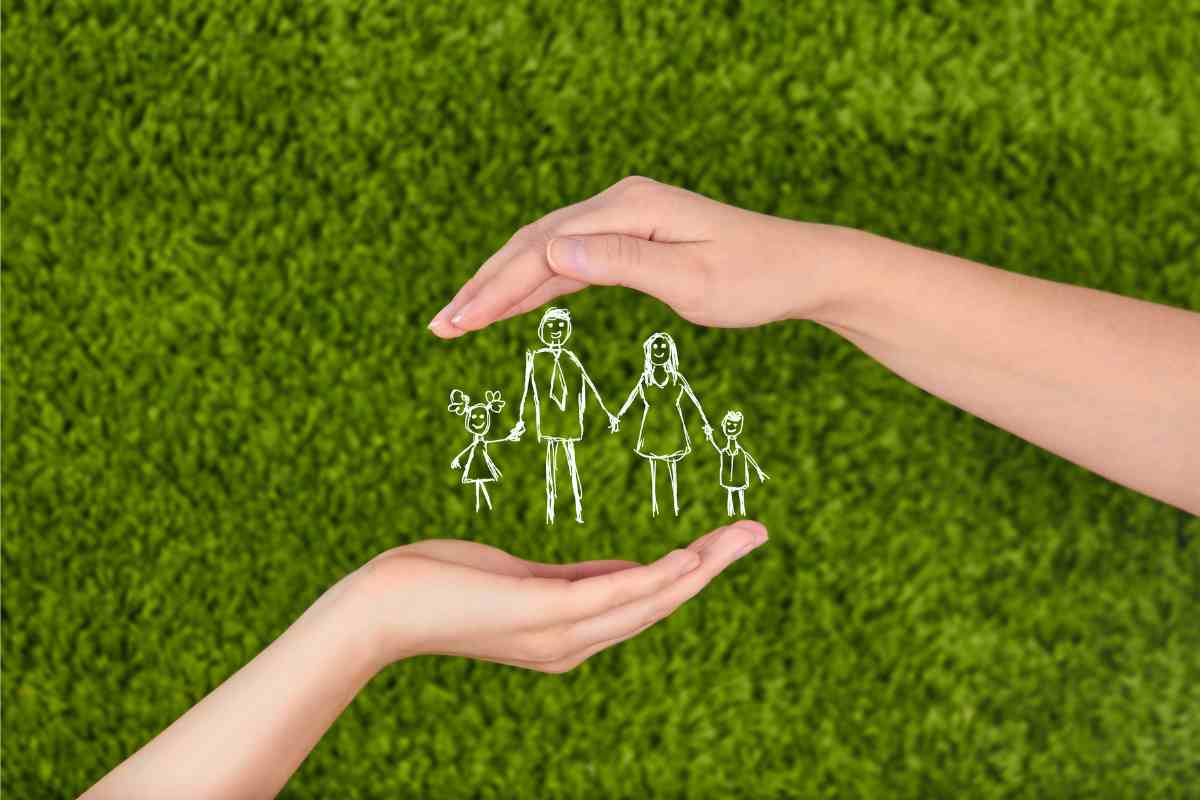 Illustrazione famiglia protetta