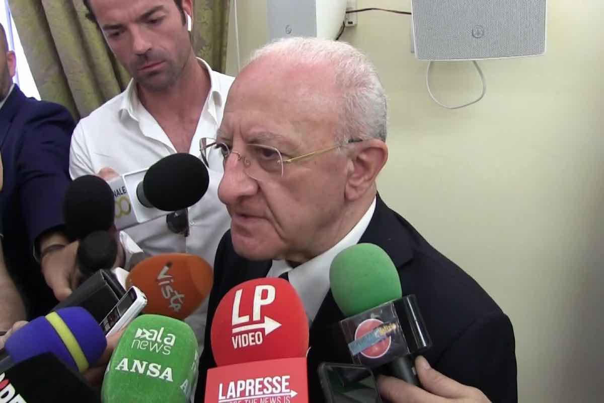 Il presidente della Regione Campania Vincenzo De Luca