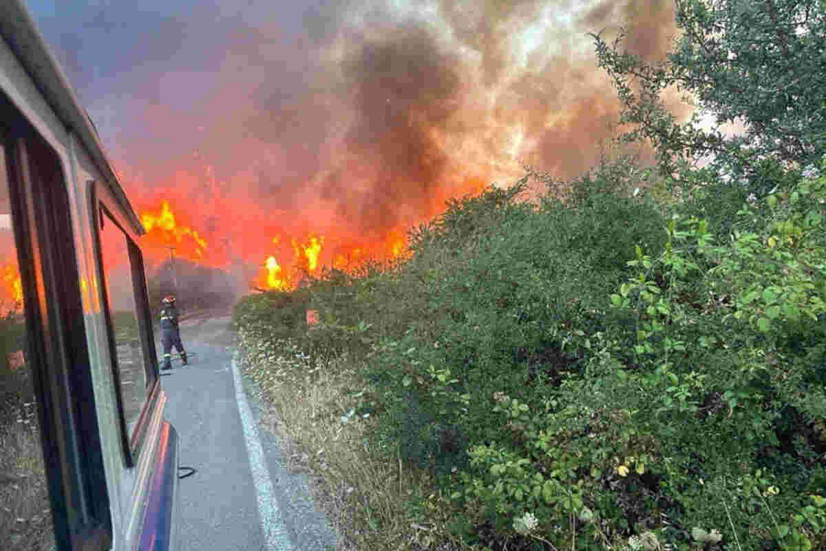 Incendio boschivo in Italia