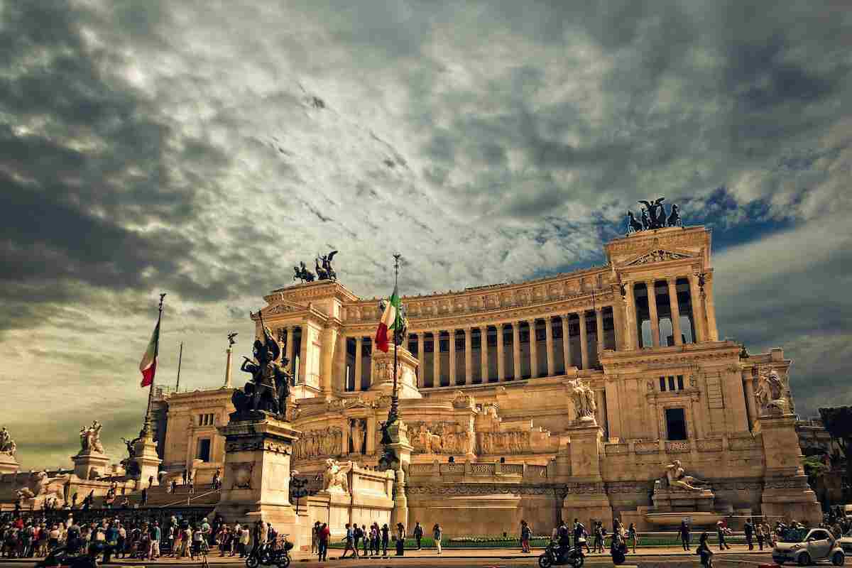 Altare della Patria a Roma, in Italia, uno dei Paesi più amati dagli stranieri in cui trascorrere le proprie vacanze
