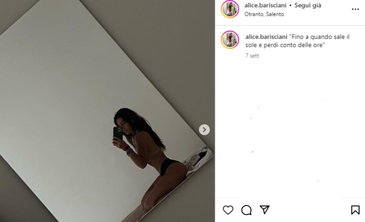 alice barisciani tronista svolta sensuale