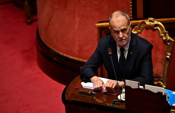 Ministro Calderoli in Senato