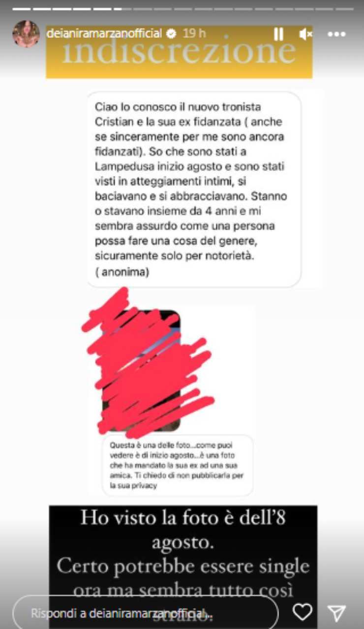 segnalazione christian uomini e donne