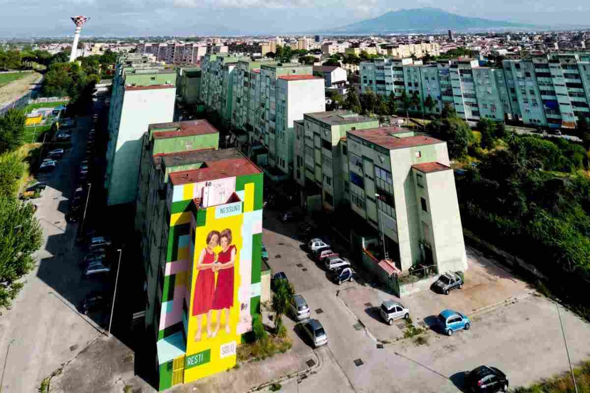 Murale nel quartiere di Parco Verde a Caivano