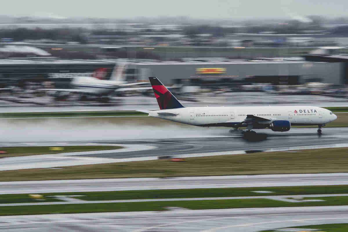 Un volo Delta in atterraggio