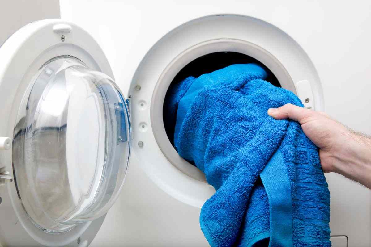 asciugamani in lavatrice 