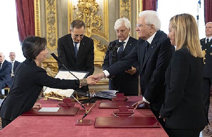la ministra Eugenia Roccella al Quirinale