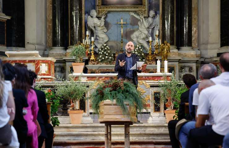 Roberto Saviano al funerale di Michela Murgia